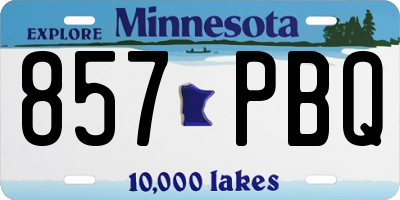 MN license plate 857PBQ