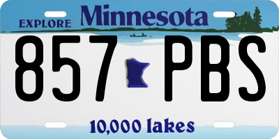 MN license plate 857PBS