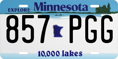MN license plate 857PGG