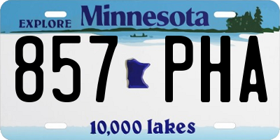 MN license plate 857PHA