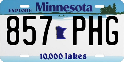 MN license plate 857PHG