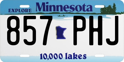 MN license plate 857PHJ