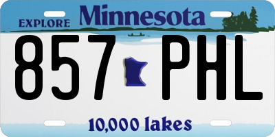 MN license plate 857PHL
