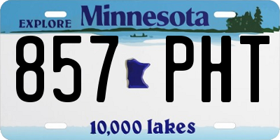 MN license plate 857PHT
