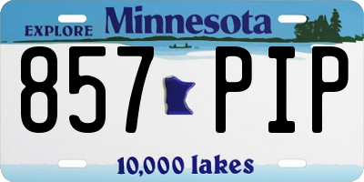 MN license plate 857PIP
