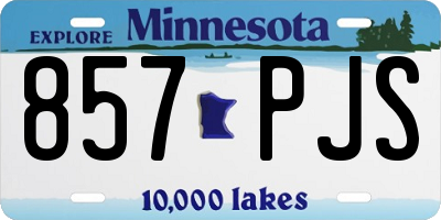 MN license plate 857PJS