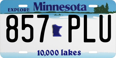 MN license plate 857PLU
