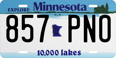 MN license plate 857PNO