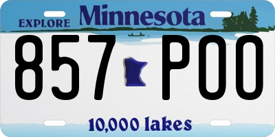 MN license plate 857POO