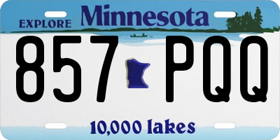MN license plate 857PQQ
