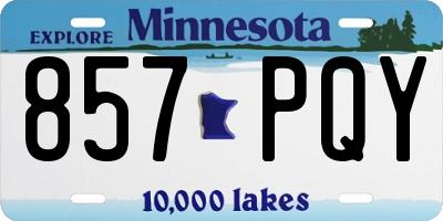 MN license plate 857PQY