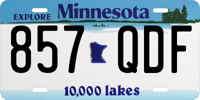 MN license plate 857QDF