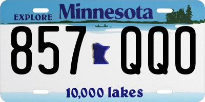 MN license plate 857QQO