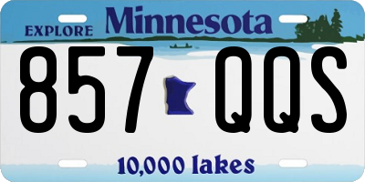MN license plate 857QQS