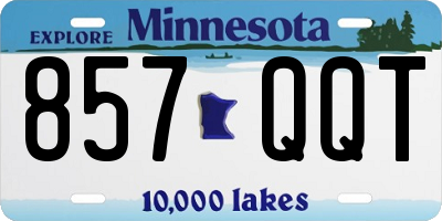 MN license plate 857QQT