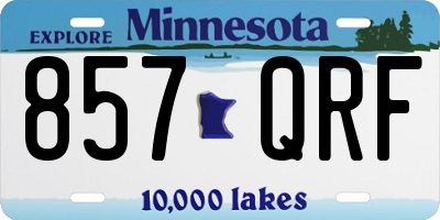 MN license plate 857QRF