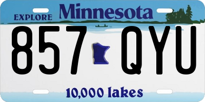 MN license plate 857QYU