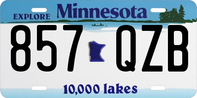 MN license plate 857QZB