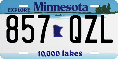 MN license plate 857QZL