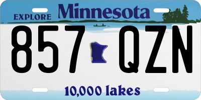 MN license plate 857QZN