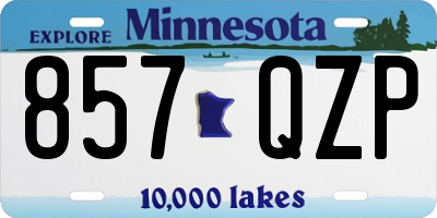 MN license plate 857QZP