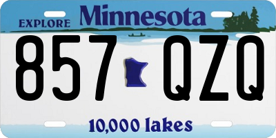MN license plate 857QZQ