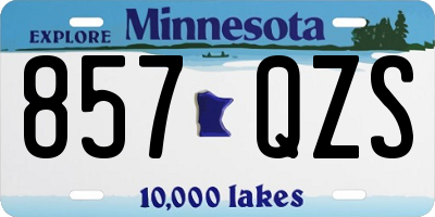 MN license plate 857QZS
