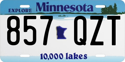 MN license plate 857QZT