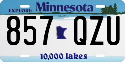 MN license plate 857QZU