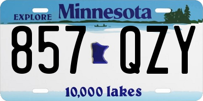 MN license plate 857QZY