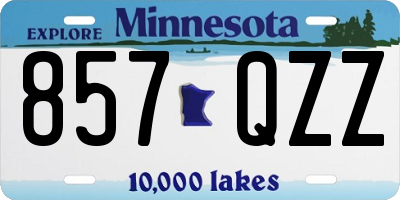 MN license plate 857QZZ