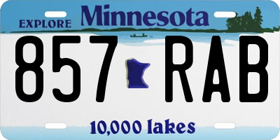 MN license plate 857RAB
