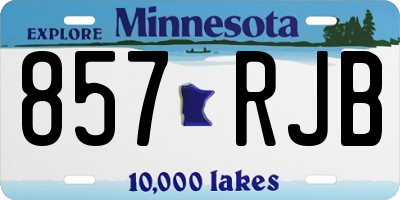 MN license plate 857RJB