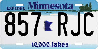 MN license plate 857RJC