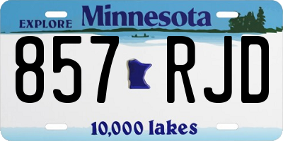 MN license plate 857RJD