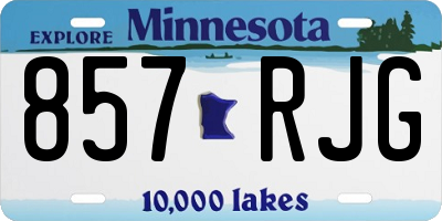 MN license plate 857RJG