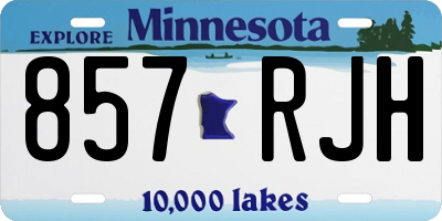 MN license plate 857RJH