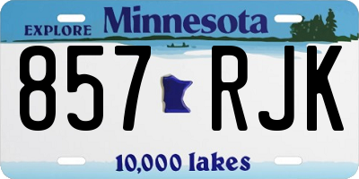 MN license plate 857RJK