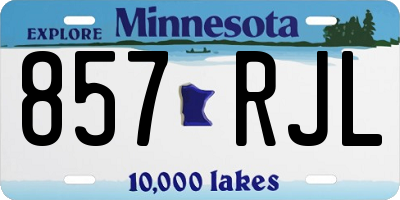 MN license plate 857RJL