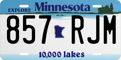 MN license plate 857RJM