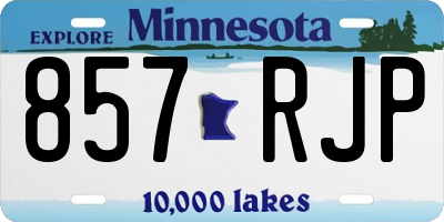MN license plate 857RJP