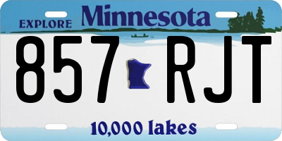 MN license plate 857RJT
