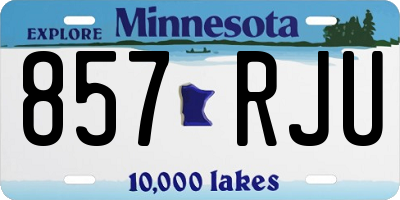 MN license plate 857RJU