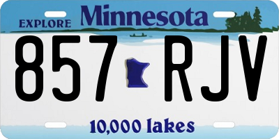 MN license plate 857RJV