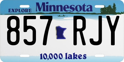 MN license plate 857RJY