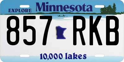 MN license plate 857RKB
