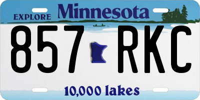 MN license plate 857RKC