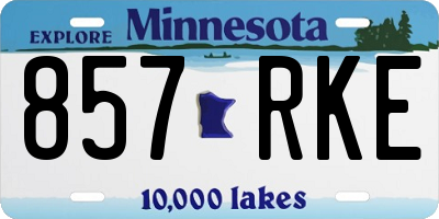 MN license plate 857RKE