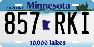 MN license plate 857RKI