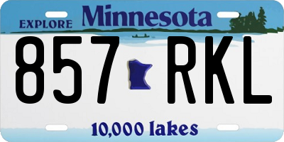 MN license plate 857RKL